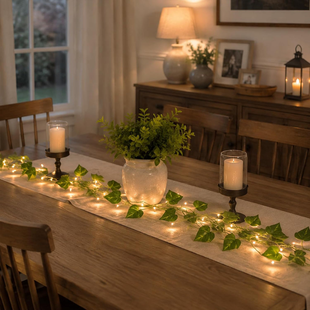 Vigdur 2 Pack 6FT Vine Lights Battery Operated 40 LED Hanging Ivy Lights