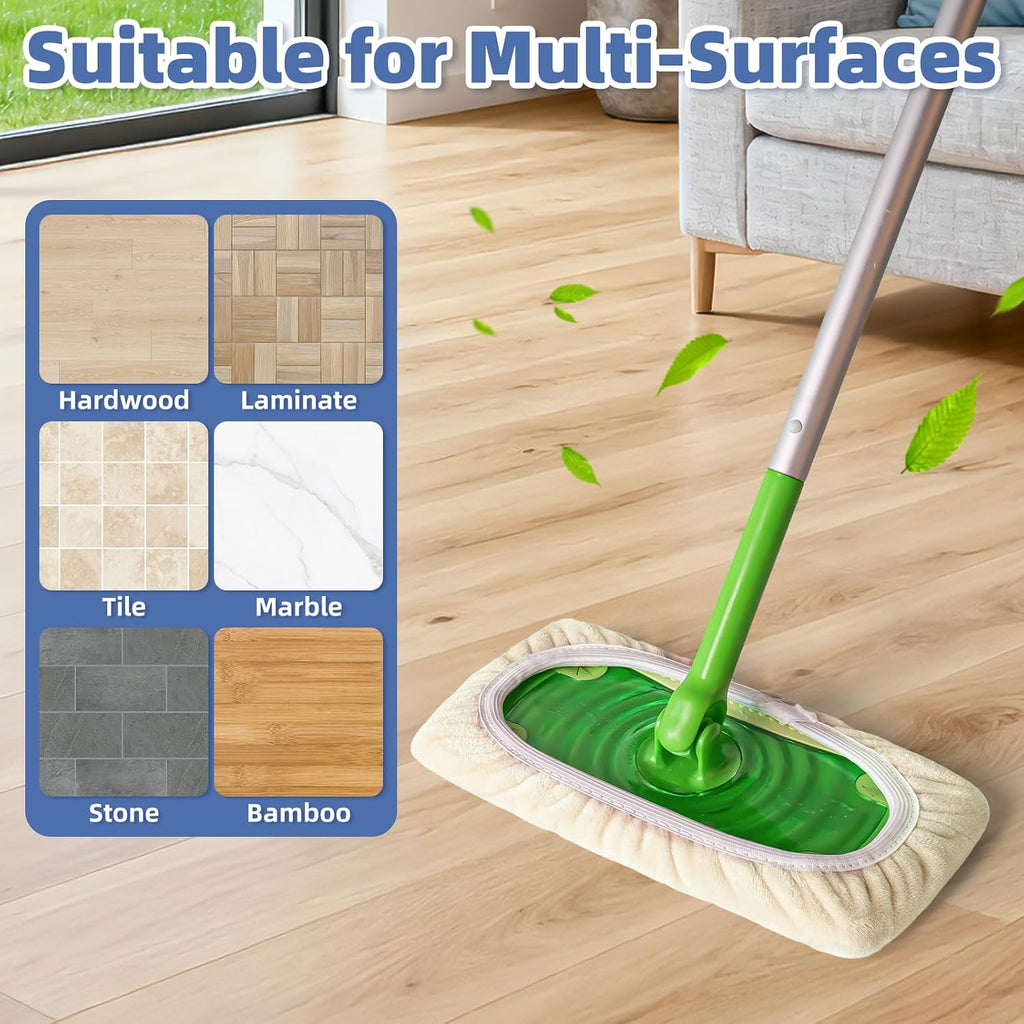3 Pack Dual-Sided Reusable Mop Pads Fit for Swiffer Sweeper