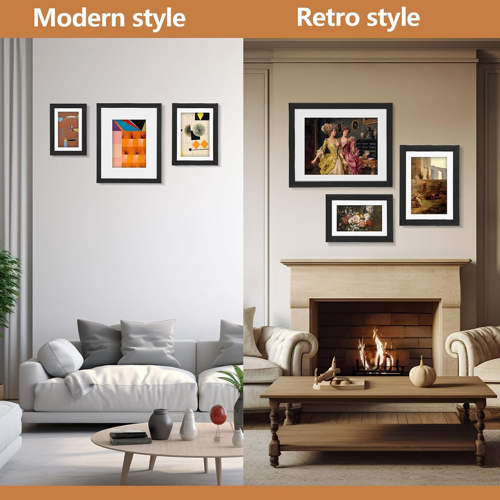 TWING Collage Picture Frames 10 Pack with Multi Size, Sleek Home Wall Decor