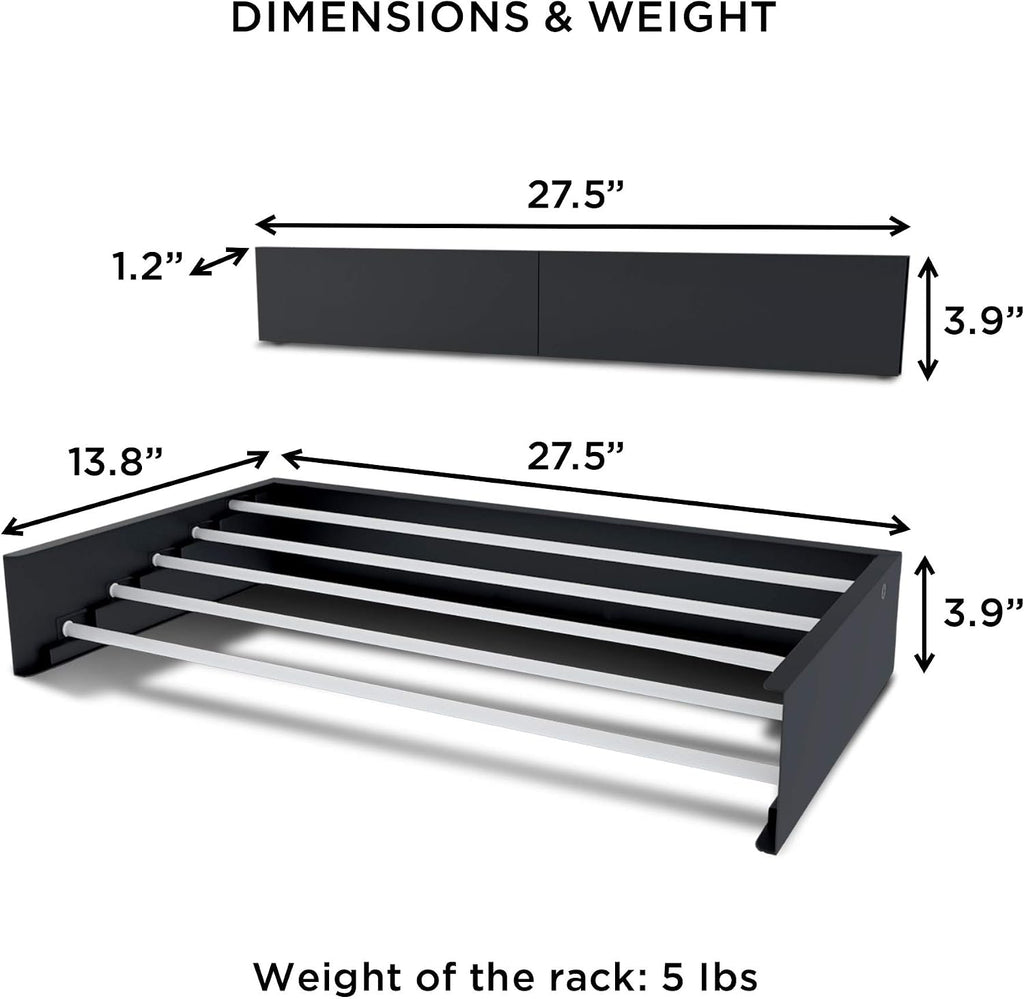 Step Up Laundry Drying Rack (28-INCH White), Wall Mounted, Retractable Clothes Drying Rack, 40lbs Capacity, 11.6 Linear Ft, with Wall Template and Long Screwdriver Bit