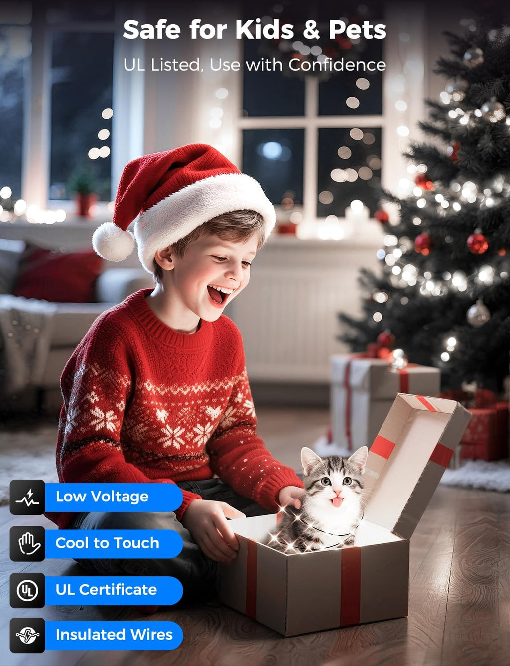 Brightever 900 LED 295FT Outdoor Christmas Lights with Remote
