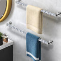 Meetart Crushed Diamond Glass Towel Bar for Bathroom,Set of 2 Towel Rods Wall-Mounted ,Towel Racks for Bath Towels,Hand Towels(21”)