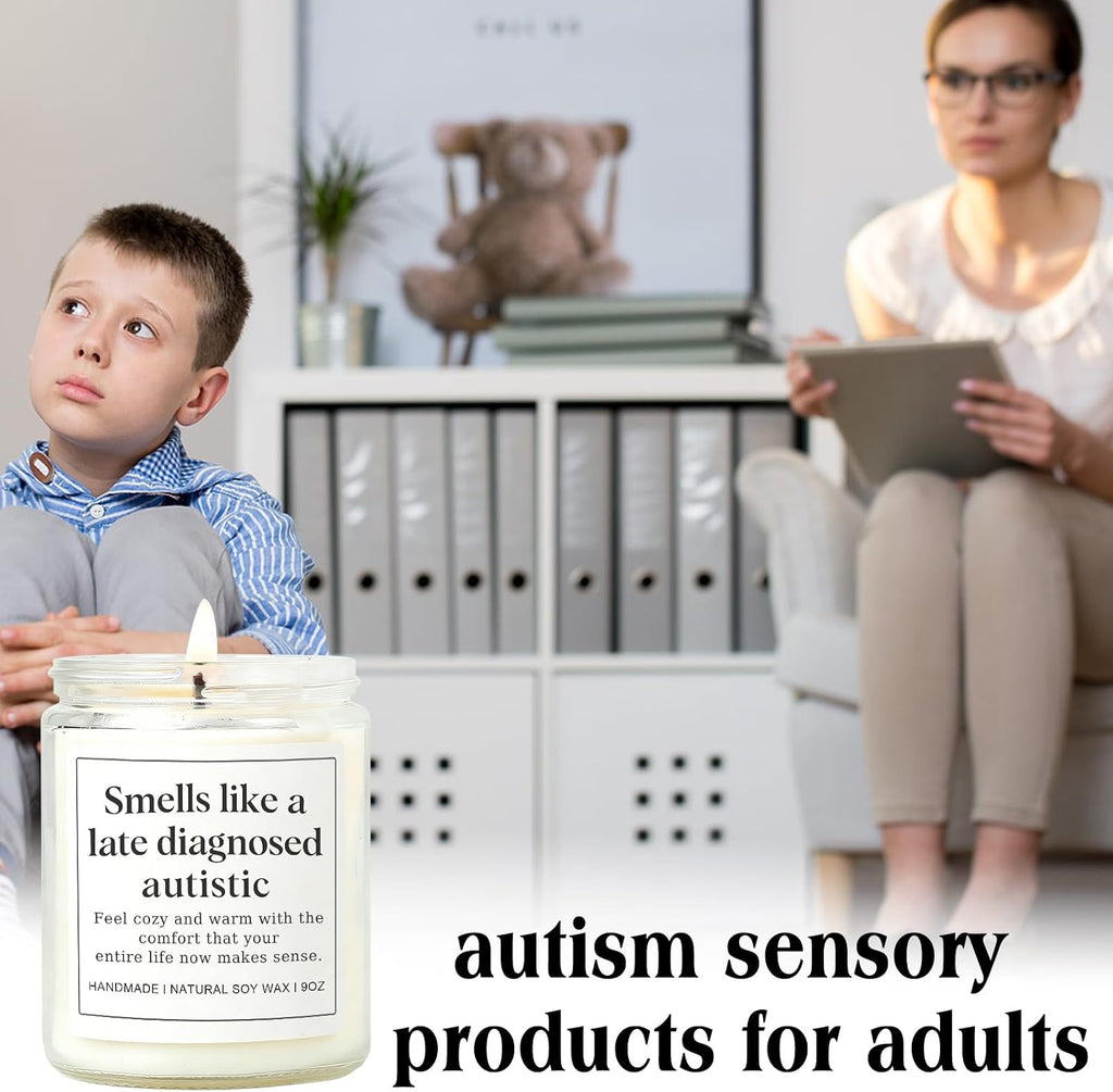 Autism Sensory Products for Adults, Best Gifts for Autistic Teenagers, Special Needs Teenager Gift, Unique Autistic Adult Must Have - Lavender Scented Candle