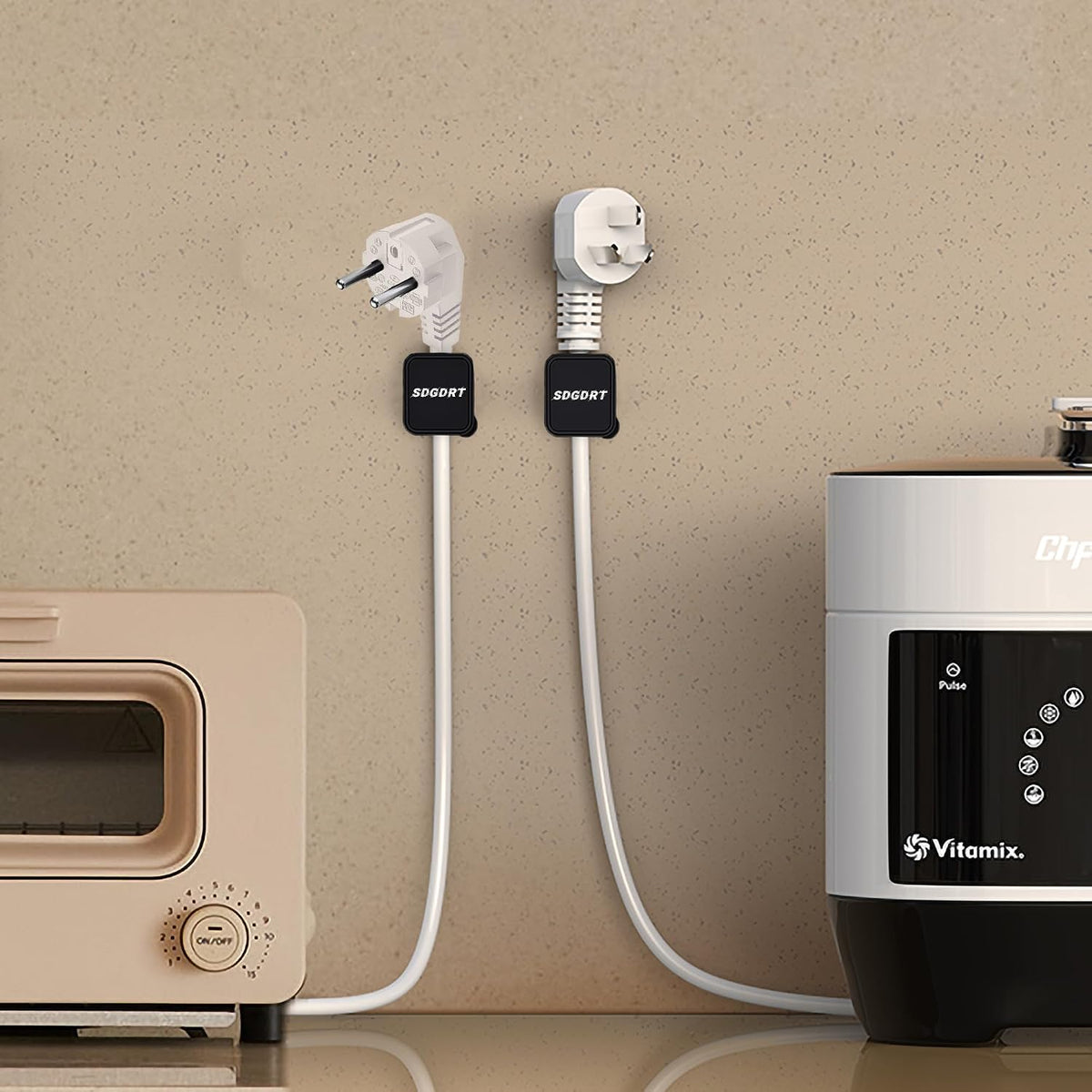 12 Pack Mini Magnetic Cord Holder, Residue-Free Self Adhesive Auto-Lock Cable Clips, Reusable Wire Keeper for Desktop, Car, Nightstand, Charging & Earphone Wires, Black Cable Organizer Clips