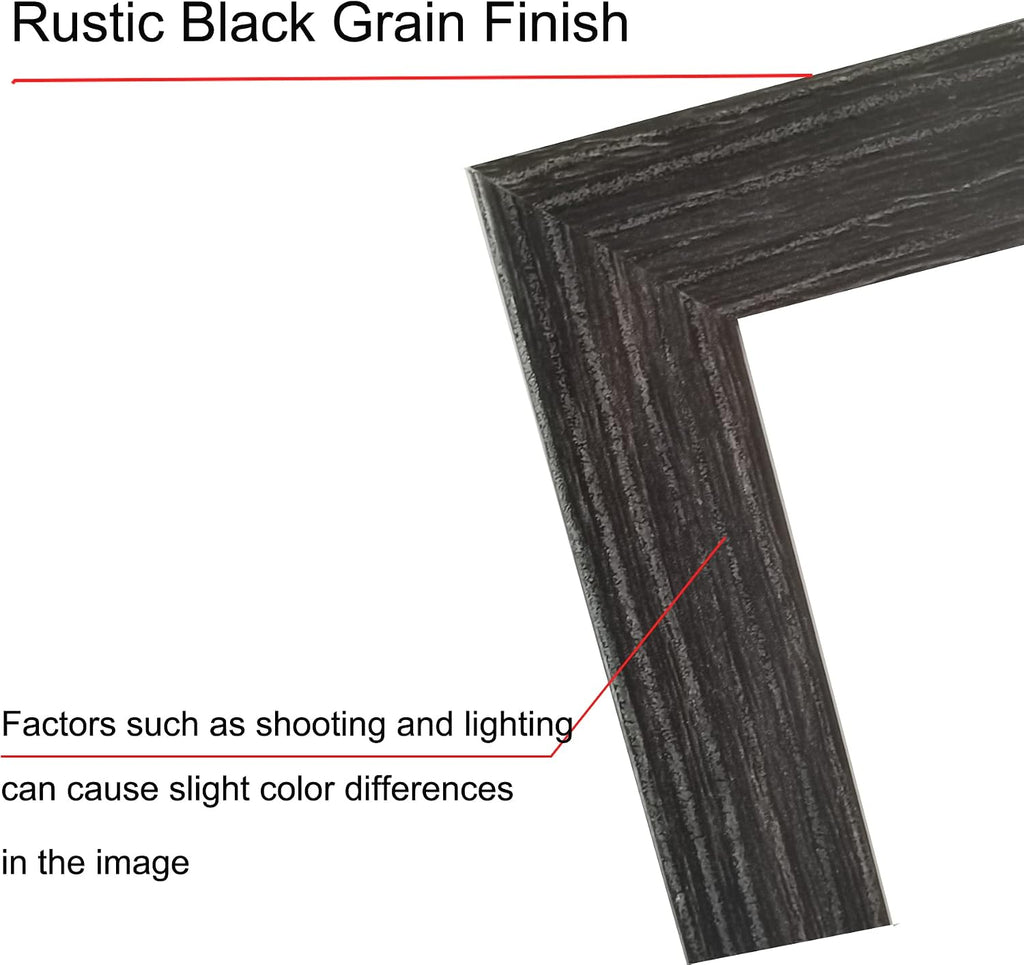 SESEAT Picture Frames Collage, Gallery Wall Frame Set with 11x14 8x10 5x7 4x6 Frames in Black Woodgrain Finishes, Set of 10