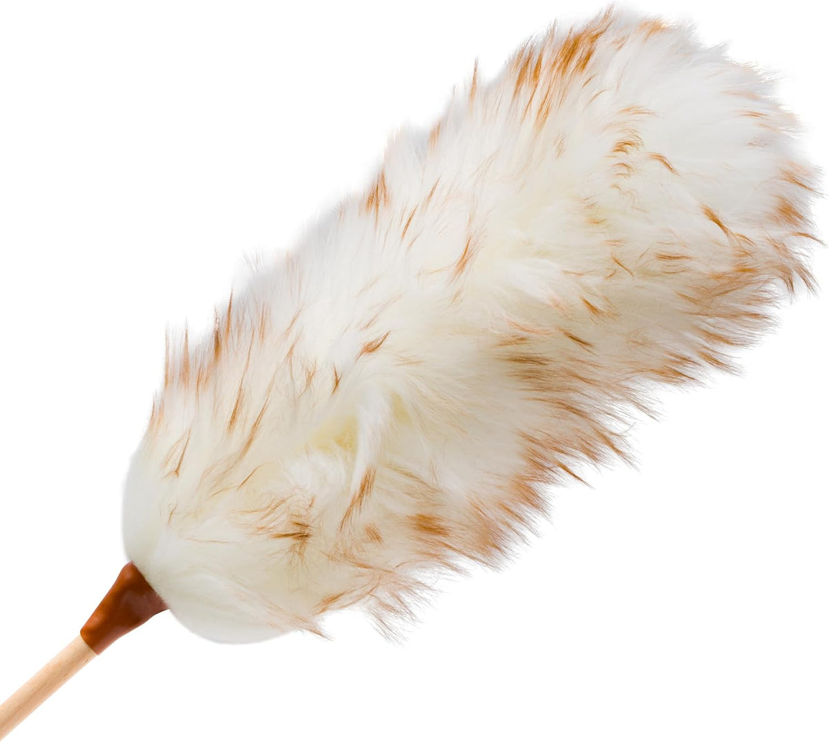 Redecker Lambswool Duster, Natural Magnet for Dust and Fine Particles, Cleans Without Scratching, Untreated Lambswool and Untreated Wooden Handle, 27-1/2 inches, Made in Belgium