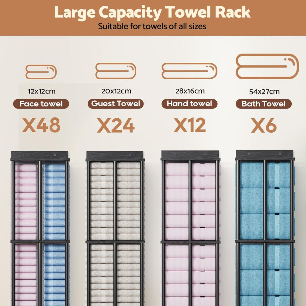 Bathroom Towel Storage, Black Bathroom Towel Holder