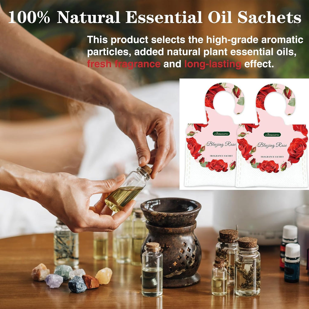 15 Packs Scented Sachets for Drawers and Closets, Hanging Closet Freshener