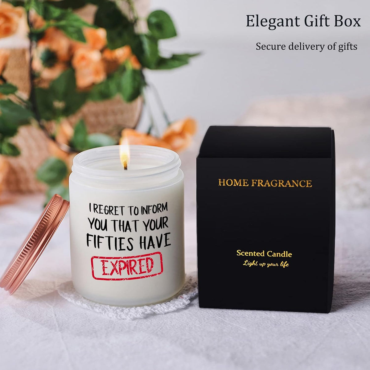 60th Birthday Gifts for Women, Men - Funny 60 Year Old Happy Bday Candle Gift