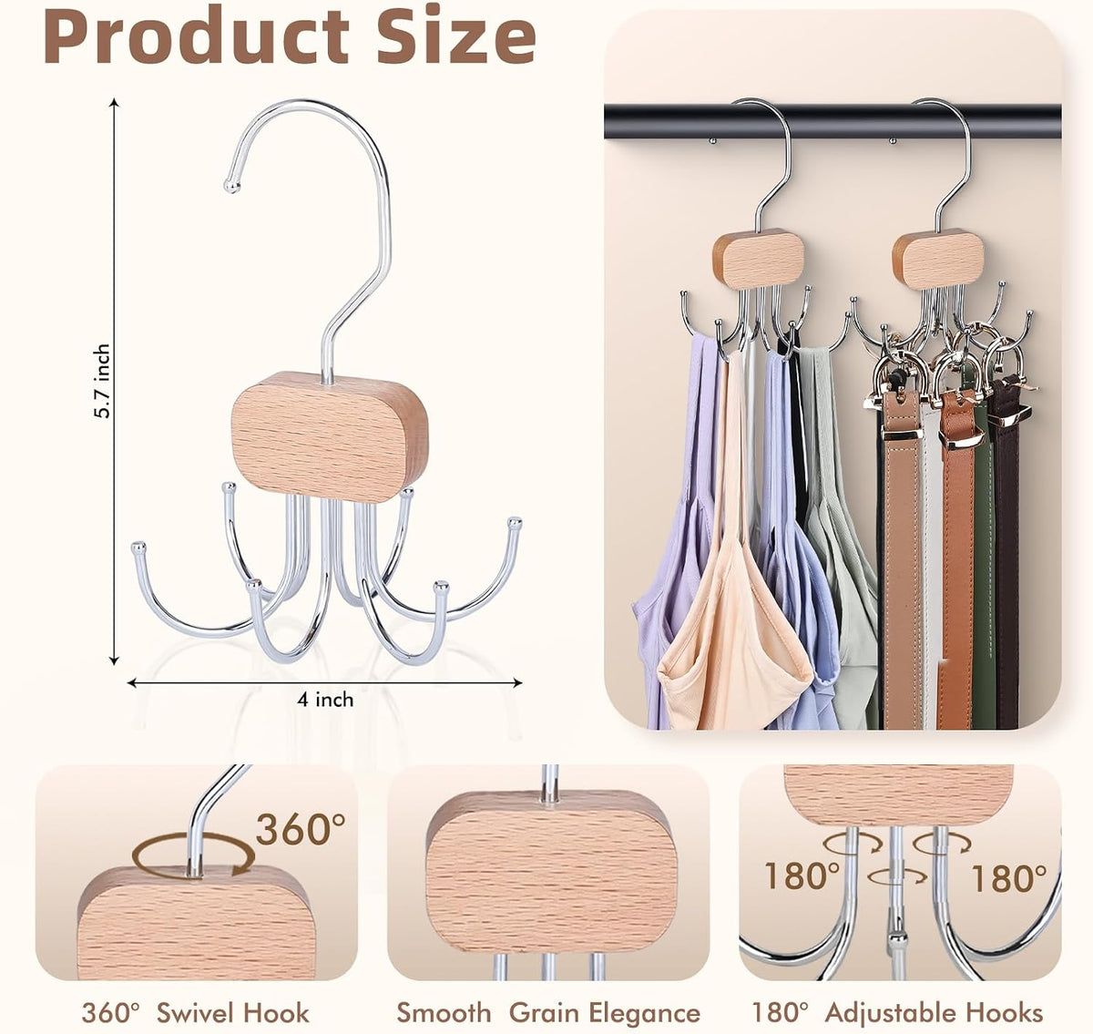 3 Pack Tank Top Hangers, Premium Bra Hanger for Closet Organizer