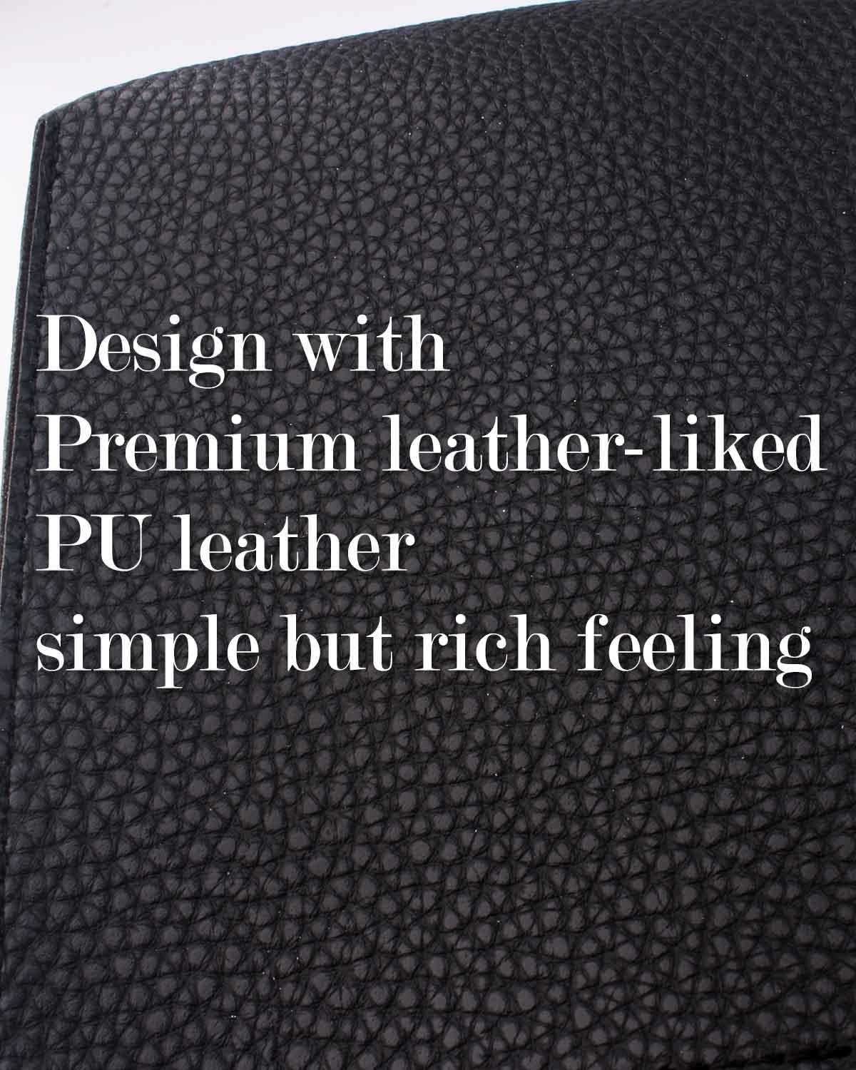 Tissue Box Holder Rectangular Leather – with Bottom Belt [JESMINI, Black] Modern Long PU Leather Rectangle Tissue Box Cover Holder Decorative for Bathroom Vanity Countertop/Night Stands/Office Desk