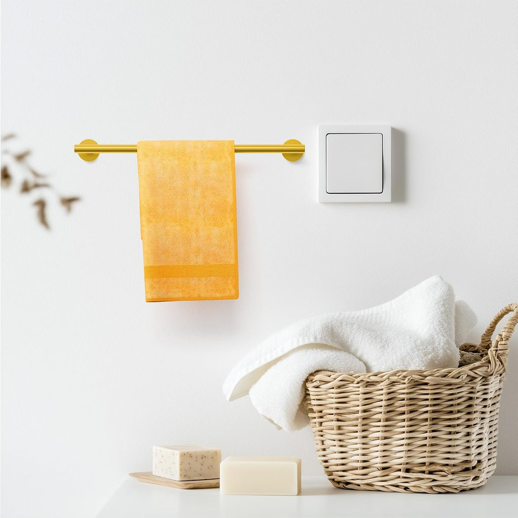 24 Inch Gold Towel Rack for Bathroom, Wall Mounted SUS304 Towel Bar