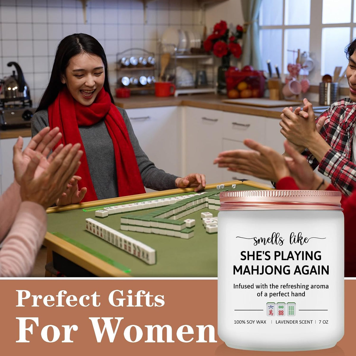 Mahjong Gifts for Women, Mahjong Accessories Gifts, Mah Jong Candle