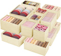 Drawer Clothing Organizer 16-Pack,Beige Underwear Dividers