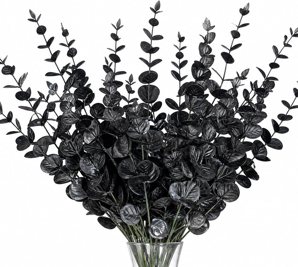 CLEANGOR Artificial Eucalyptus Stems (24, Black)
