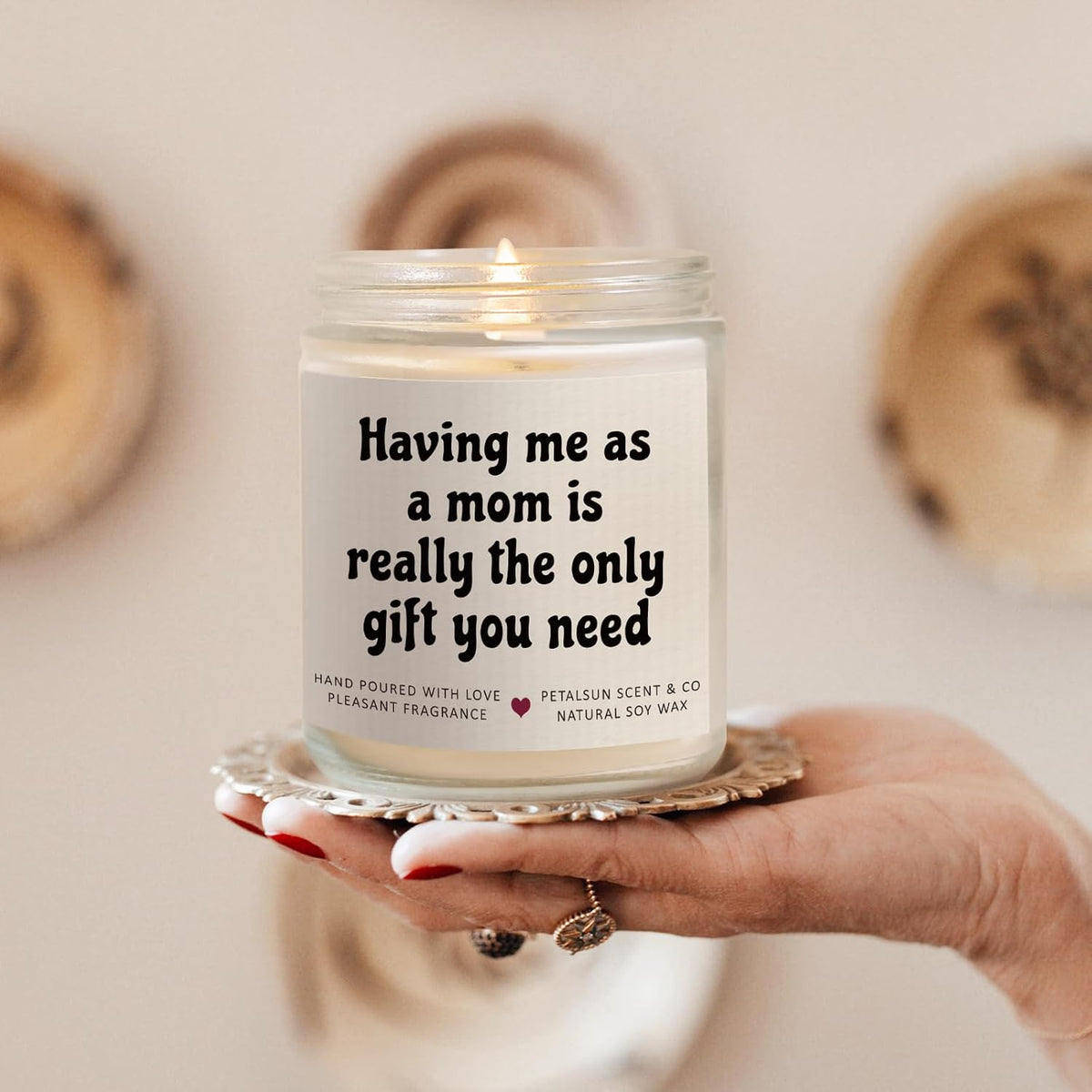 Petalsun Daughter Gifts from Mom, Lavender Scented Soy Wax Candle