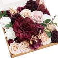 Ling's moment Artificial Wedding Flowers Combo, Marsala & Soft Peach, Grand