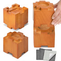 Wood Bed Risers 3.5 Inch with Non-Slip Rubber Pad Furniture 4 Pack, Brown
