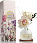 Reed Diffuser Set, 4.06 oz Scent Diffuser with 6 Sticks, Home Fragrance, Reed Diffuser for Bathroom Shelf Decor, Crisp Linen