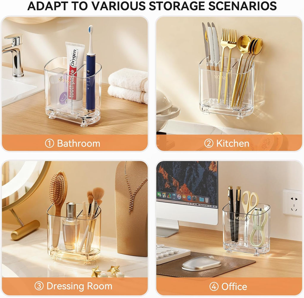 MOPMS Toothbrush Holders with Drainage for Bathrooms Countertop Organizer