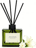Reed Diffuser Set Jasmine Lily, 120ml Scented Oil with 10 Reed Sticks, Home Fragrance Air Freshener for Living Room Bedroom Bathroom Office