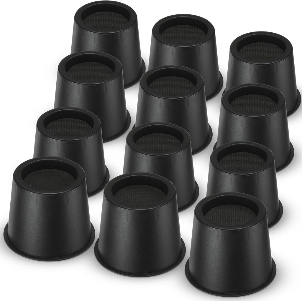 Heavy Duty Bed Risers – Adjustable Furniture Risers for Beds, Sofas, Tables, and Chairs – Supports up to 1500 Lbs(4 Inch,Unstackable,Set of 15)