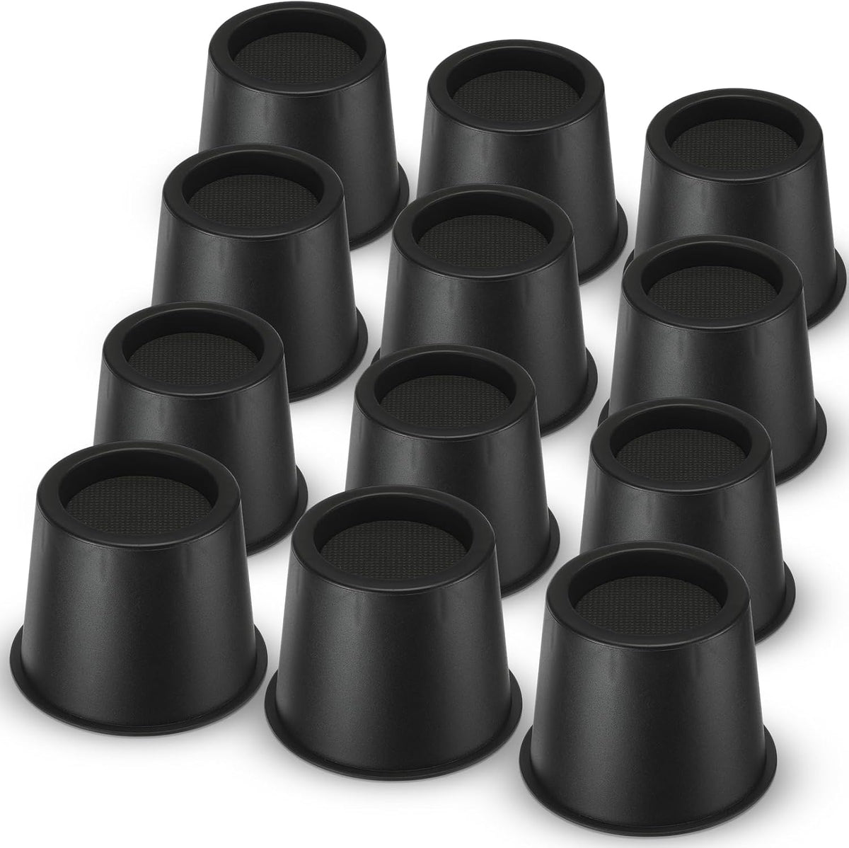 Heavy Duty Bed Risers – Adjustable Furniture Risers for Beds, Sofas, Tables, and Chairs – Supports up to 1500 Lbs(4 Inch,Unstackable,Set of 15)