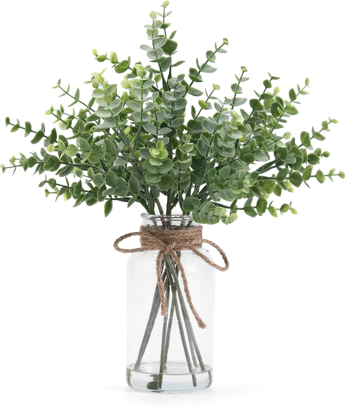 Artificial Greenery Eucalyptus Stem in Vase, Green