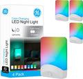 GE Plug in Color Changing Night Light with Dusk to Dawn Sensor, 4 Pack