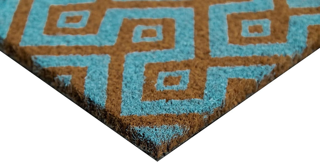 Ackland Coir Doormat | Clara Blue Turquoise | 22" x 36"