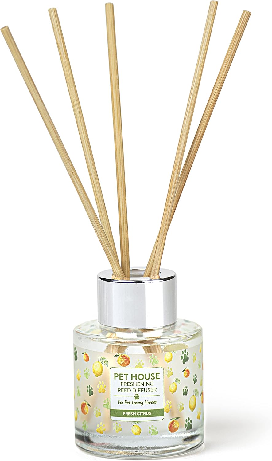 Fresh Citrus Home Freshening Reed Diffuser Set Pet House