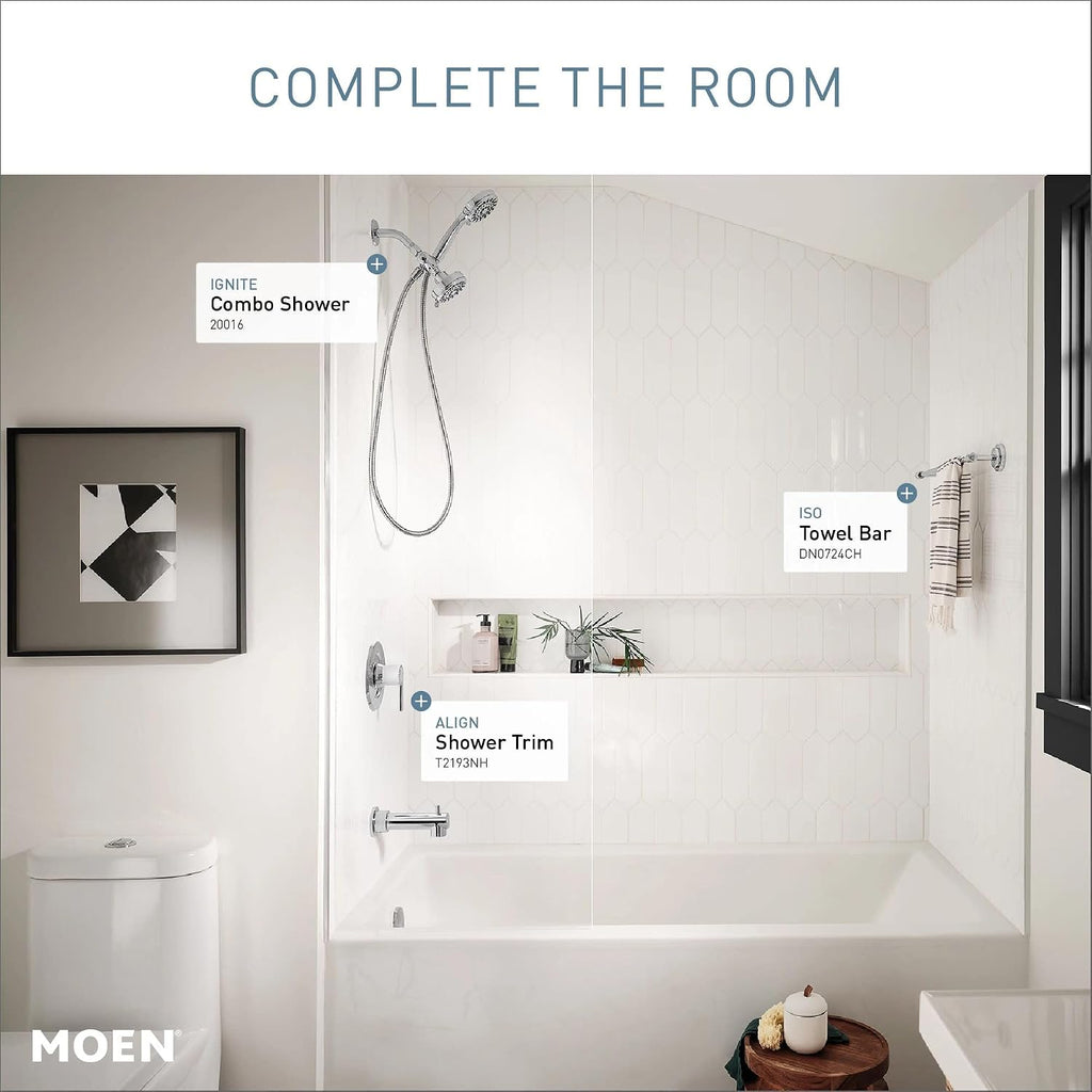 Moen DN0724CH Iso 24-Inch Single Towel Bar, Chrome