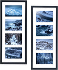 WIFTREY 2 Pack 4x6 Picture Frames Collage with 4 Openings, Display Eight 4 x 6 Photo Pictures for Wall Mounting, Black