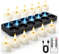 Rechargeable Flameless Candles with Remote Timer & Charging Base (12 Pack)