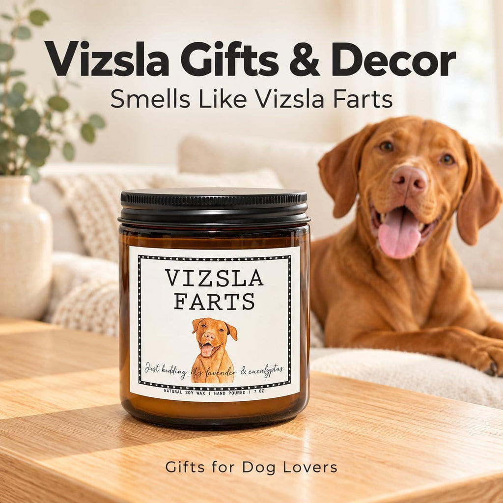 Vizsla Gifts & Decor, Dog Mom Gifts - Lavender & Eucalyptus Candle