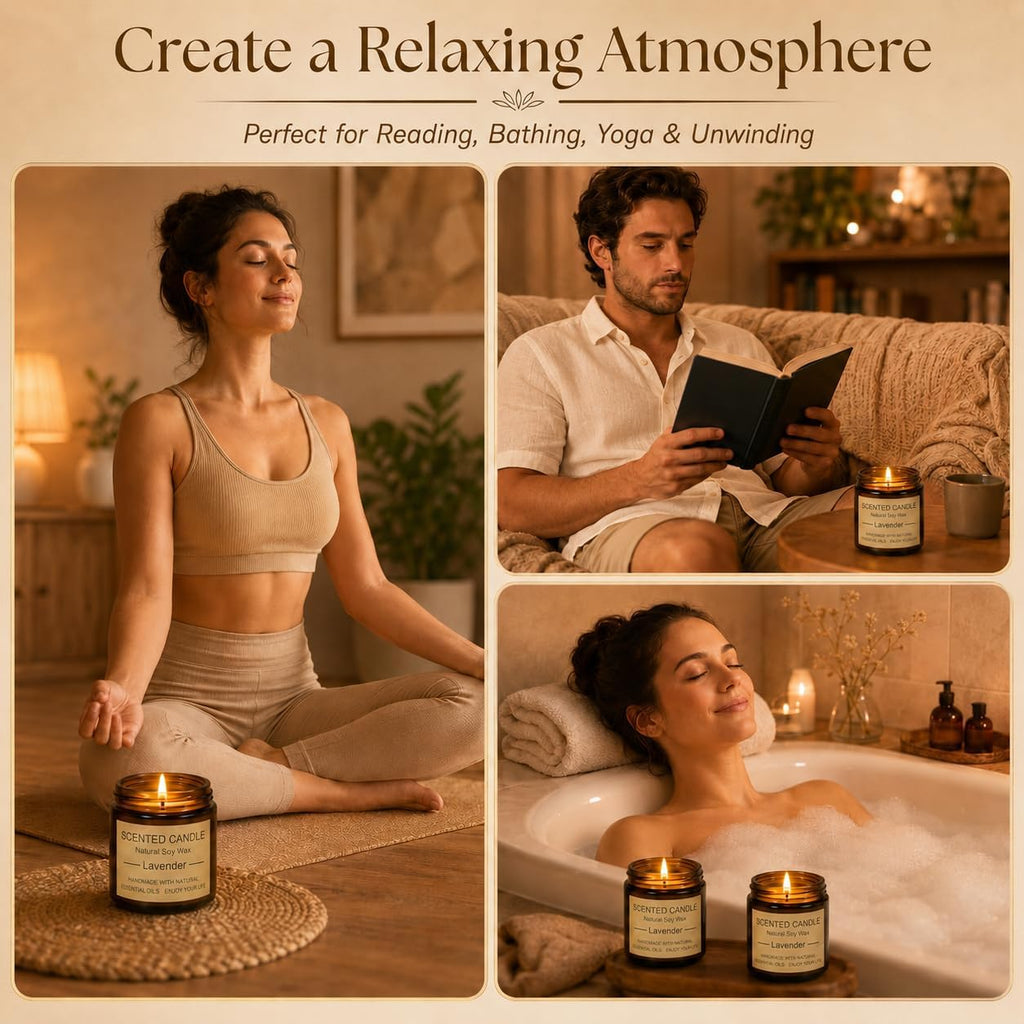 8 Pack Scented Candles, Natural Soy Wax with Elegant Packaging - Reassuring Gifts for Women and Men, Suitable for Valentine's Day, Mother's Day and Christmas