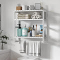 Galood Over The Toilet Storage Bathroom Shelves Wall Mounted 3 Tier White