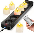 SoulBay Rechargeable Tea Lights with Remote Timer, Flameless Candles 1.38"