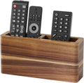 Wood Remote Control Holder Wall Mount, TV Remote Holder for Wall, Remote Control Organizer for Table Desk Home Decor