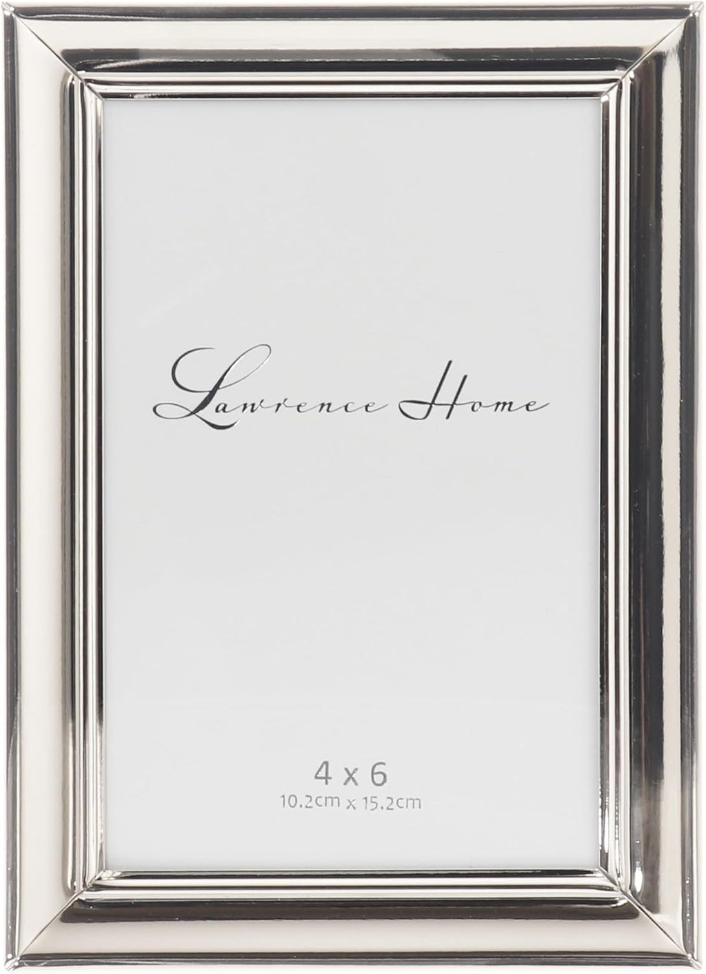 Lawrence Frames Strata Metal Picture Frame, 4x6, Silver