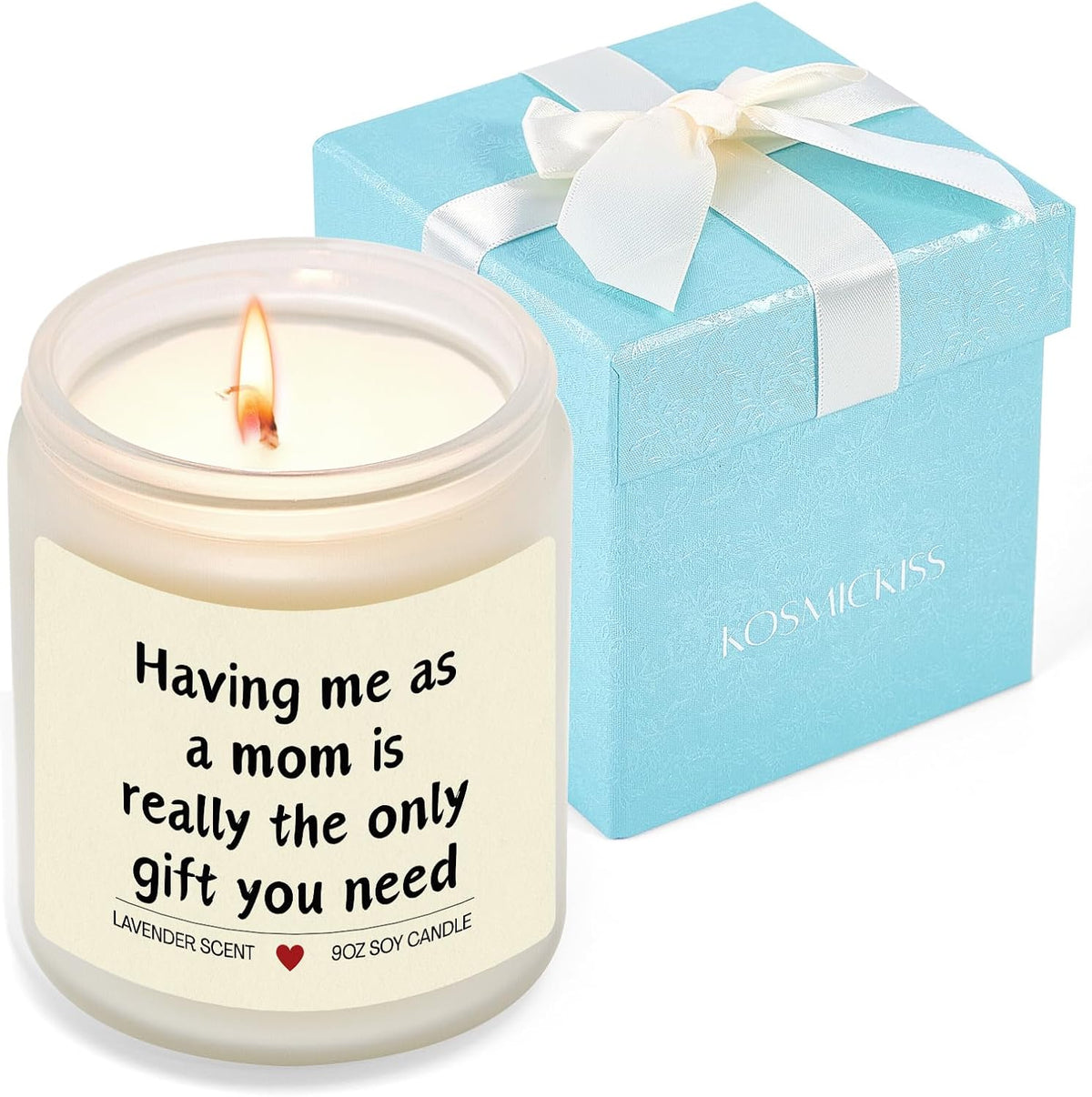 KOSMICKISS Lavender Soy Candle, Daughter Gifts from Mom 9oz, 1 Pack