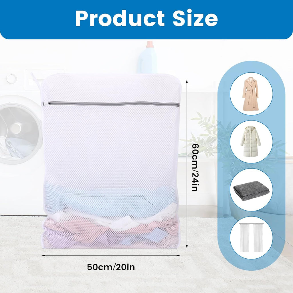 Dntorx 4 Pack X-Large Mesh Laundry Bags for Delicates, 20 x 24 Inches