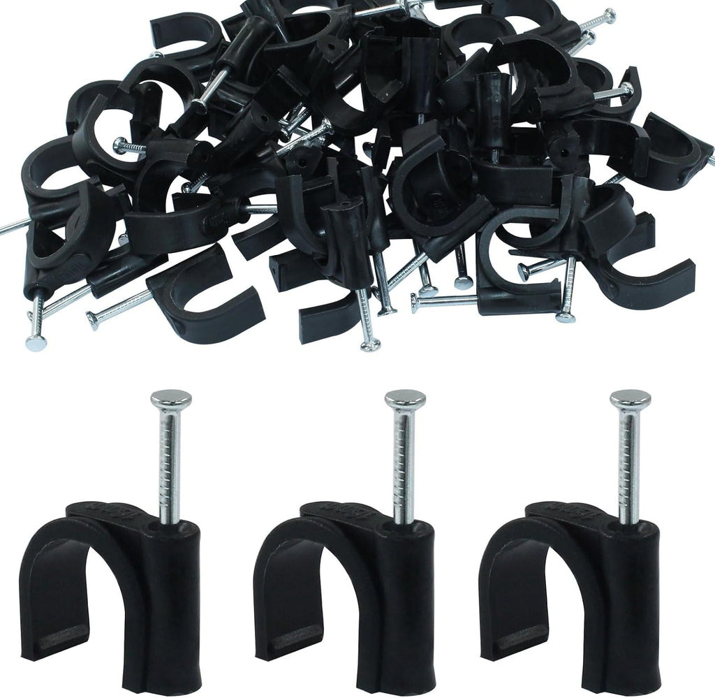 Waziaqoc 50 Pack 16mm Nail in Cable Clips