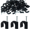 Waziaqoc 50 Pack 16mm Nail in Cable Clips