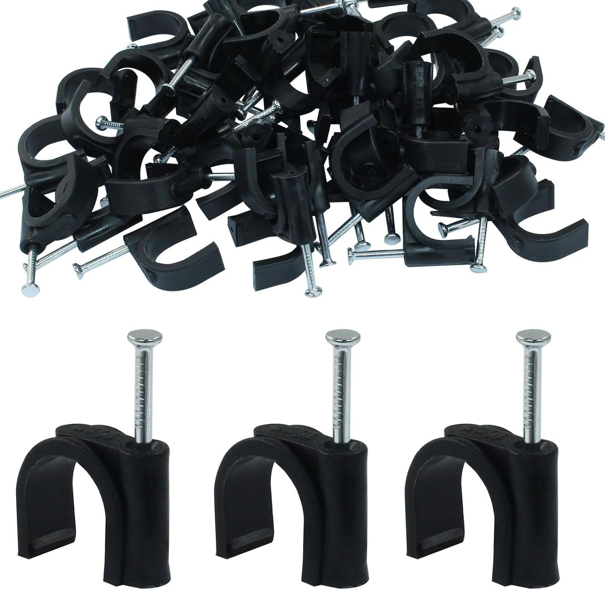 Waziaqoc 50 Pack 16mm Nail in Cable Clips