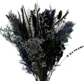 17" Black & Dark Grey Dried Flower Bouquet, DIY for Bohemian Home Decor