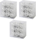 54-Piece Bulk Pack Clear White Swirl Christmas Ball Ornaments Set for Christmas Tree Decorations, 2.36"