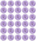 MECCANIXITY Artificial Rhinestone Chiffon Flower Heads, Light Purple Faux Flowers 2 Inch for DIY Craft Wedding and Party Decoration Pack of 30