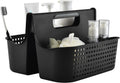 NINU Black Portable Shower Caddy Basket, 2-Compartment Storage Organizer