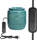 ASAWASA Ceramic Wax Melt Warmer for Scented Wax with Timer(Cyan Copper )